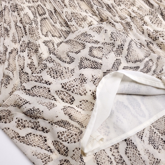 Anthropologie Current Air Snakeskin Print Sheer Lined Dress Size Small - Picture 13 of 15